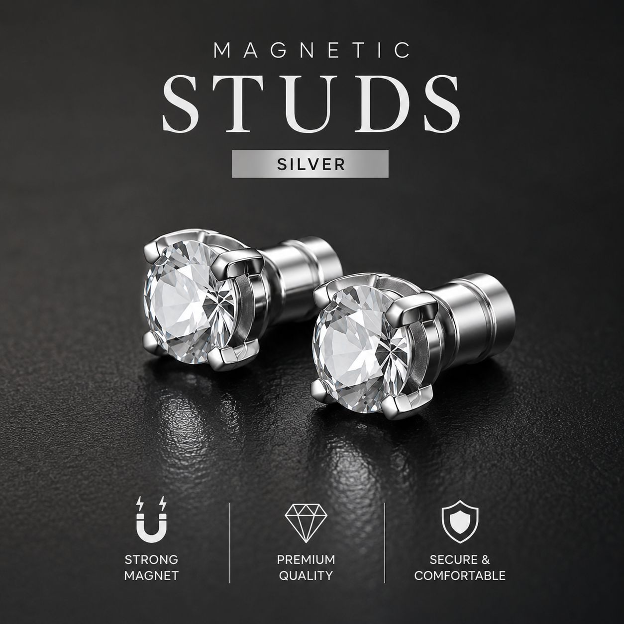 Ultra Shine Studs (Magnetic)